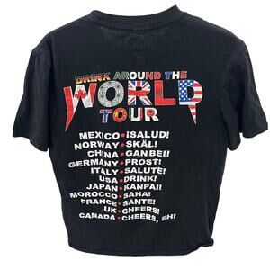 The Lost Bros Men's MD Disney Epcot Drink Around The World Tour Graphic T-shirt